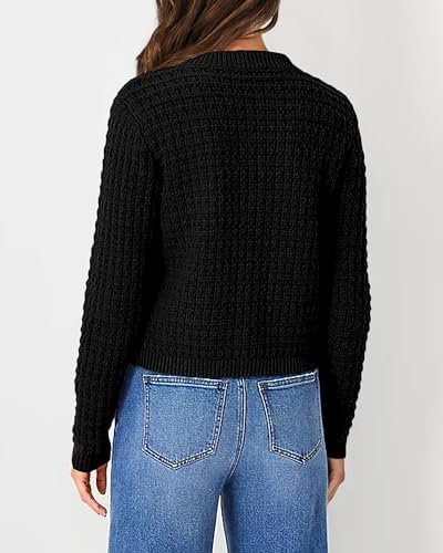 PRETTYGARDEN Women's Knit Cardigan Sweaters Casual Long Sleeve Open Front Button Down Trendy Jackets Outerwear - Image 2