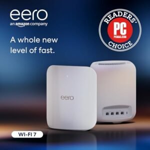 Amazon eero Max 7 mesh wifi router (newest model) - Wireless speeds up to 4.3 Gbps, Coverage up to 5,000 sq. ft., Connect 200+ devices, 2-Pack
