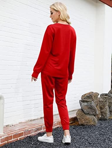 Bofell Lounge Sets for Women Two Piece Travel Outfits Sweatsuits 2 Piece Fashion 2024 Trendy Pajamas - Image 4