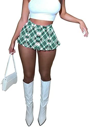 Women's Mini Pleated Skirts Sexy Club Y2k High Wiast Stretchy Tennis Skater A-line Skirt