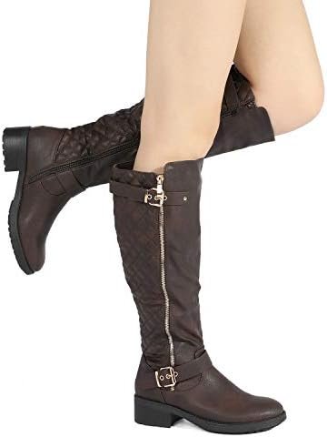 DREAM PAIRS Women's Knee High Boots Wide Calf Low Heel Riding Boots Fall Tall Boots for Women - Image 6