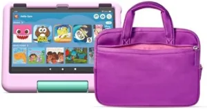 Fire HD 10 Kids Tablet, 10.1" (32 GB, Pink) Sleeve Bundle
