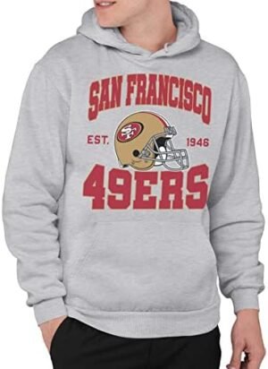 Junk Food Clothing x NFL - Team Helmet - Unisex Adult Pullover Hoodie for Men and Women - Officially Licensed NFL Apparel