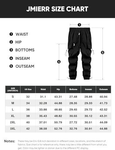 JMIERR Men's Baggy Cargo Pants Trendy Casual Parachute Pant Loose Fit Harem Joggers with Pockets for Streetwear - Image 8