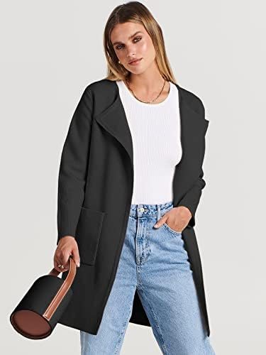 ANRABESS Women's Open Front Knit Lightweight Cardigan Casual Long Coatigan Sweater Lady Jacket Coat 2024 Fall Outerwear - Image 3