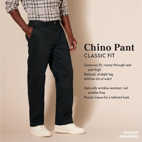 Amazon Essentials Men's Classic-Fit Wrinkle-Resistant Flat-Front Chino Pant (Available in Big & Tall) - Image 2
