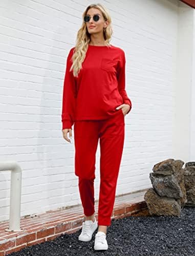 Bofell Lounge Sets for Women Two Piece Travel Outfits Sweatsuits 2 Piece Fashion 2024 Trendy Pajamas - Image 2