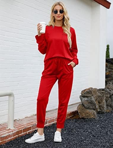 Bofell Lounge Sets for Women Two Piece Travel Outfits Sweatsuits 2 Piece Fashion 2024 Trendy Pajamas - Image 3