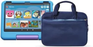 Fire HD 10 Kids Tablet, 10.1" (32 GB, Blue) Sleeve Bundle