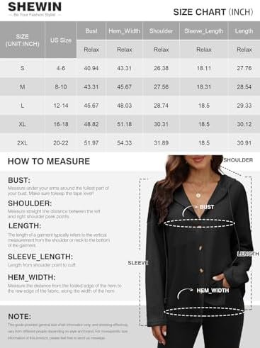 SHEWIN Oversized Sweatshirts for Women Loose Fit Casual Long Sleeve Button Hooded Sweatshirt Hoodie with Pocket - Image 4