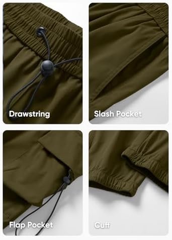 JMIERR Men's Baggy Cargo Pants Trendy Casual Parachute Pant Loose Fit Harem Joggers with Pockets for Streetwear - Image 4