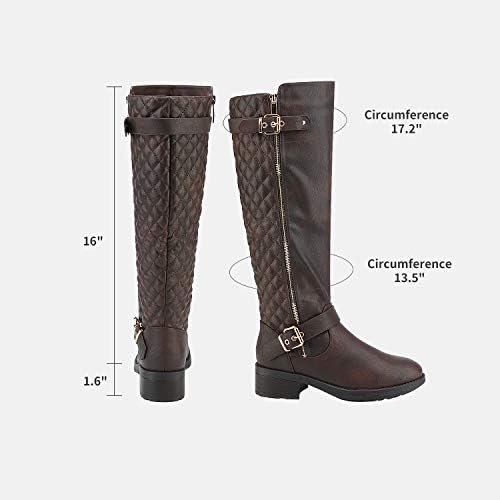 DREAM PAIRS Women's Knee High Boots Wide Calf Low Heel Riding Boots Fall Tall Boots for Women - Image 2