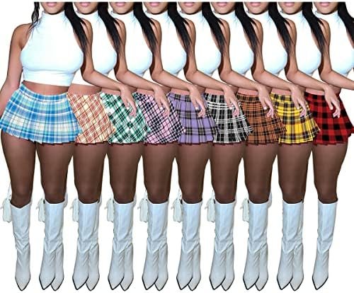 Women's Mini Pleated Skirts Sexy Club Y2k High Wiast Stretchy Tennis Skater A-line Skirt - Image 4
