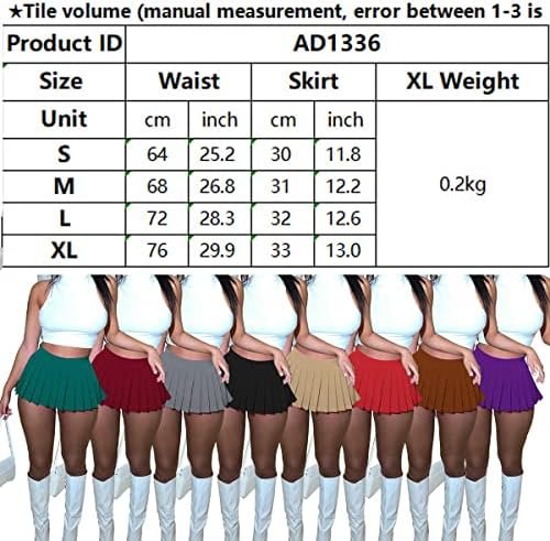 Women's Mini Pleated Skirts Sexy Club Y2k High Wiast Stretchy Tennis Skater A-line Skirt - Image 5