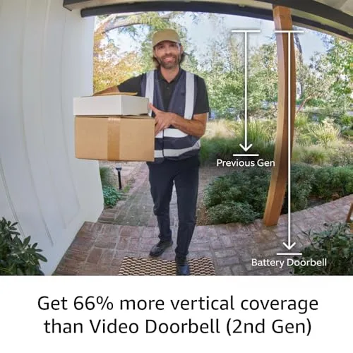 All-new Ring Battery Doorbell, Head-to-Toe Video, Live View with Two-Way Talk, and Motion Detection & Alerts (2024 release), Venetian Bronze - Image 3