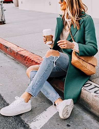 Hooever Women's Winter Wool Coat Casual Notch Lapel Single-Breasted Peacoat - Image 3