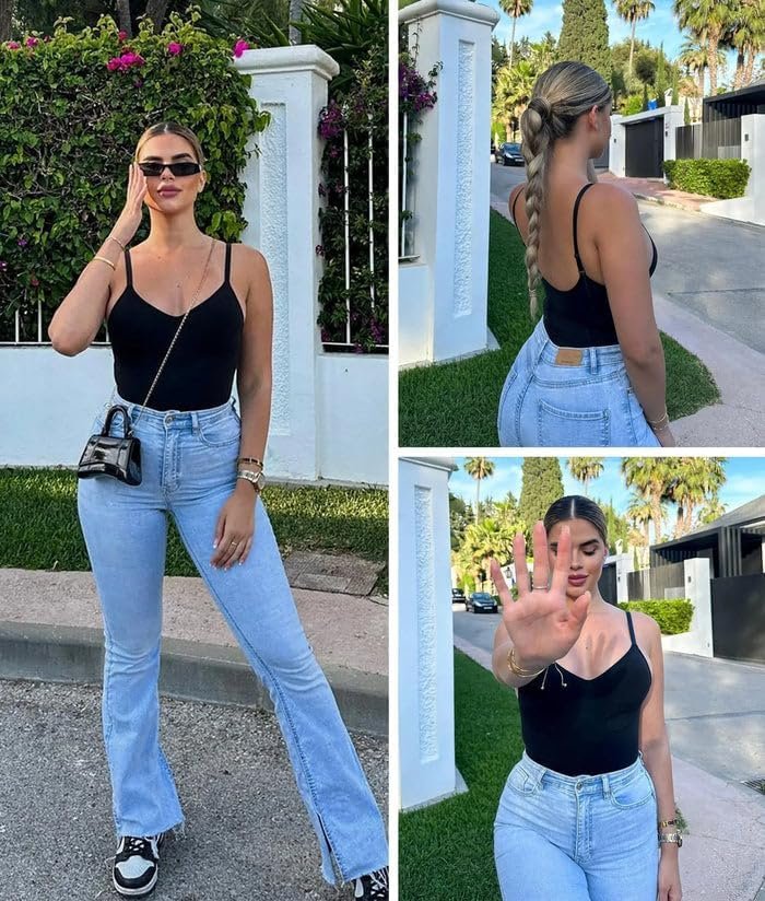 SHAPERX Women's Shapewear Bodysuit Tummy Control Body Shaper Seamless Sculpting Snatched Waist Body Suit - Image 3