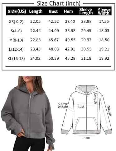AUTOMET Womens Zip Up Hoodies Fleece Jackets Oversized Sweatshirts Fall Fashion Outfits 2024 Sweaters Winter Clothes - Image 6