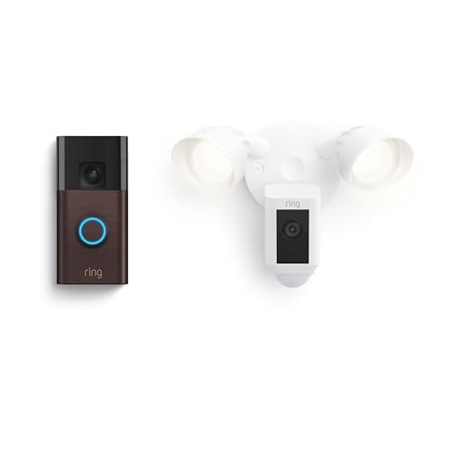 All-new Ring Battery Doorbell with Ring Floodlight Cam Wired Plus (White) - Image 2