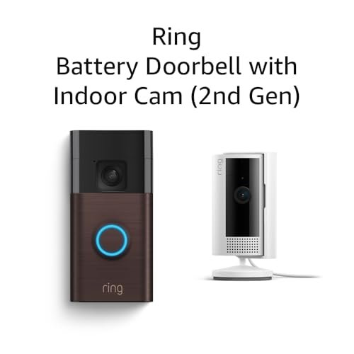 All-new Ring Battery Doorbell with Ring Indoor Cam 2nd Gen (White)