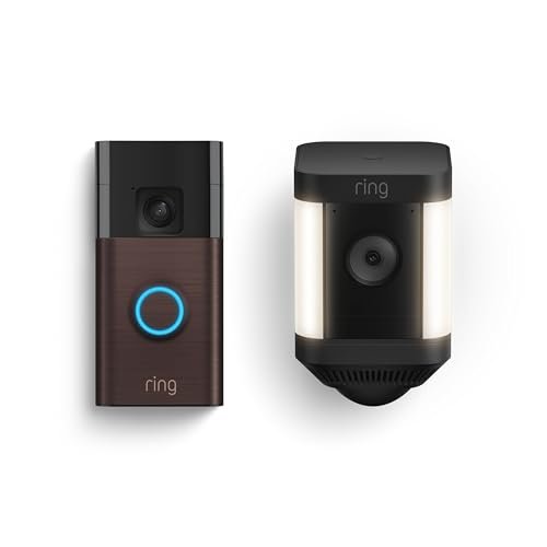 All-new Ring Battery Doorbell with Ring Spotlight Cam Plus Battery (Black) - Image 2