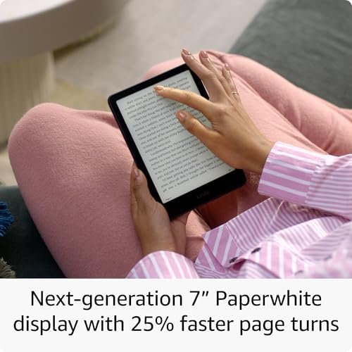 All-new Amazon Kindle Paperwhite Signature Edition (32 GB) – Our fastest Kindle with auto-adjusting front light, wireless charging, and weeks of battery life – Metallic Black - Image 3