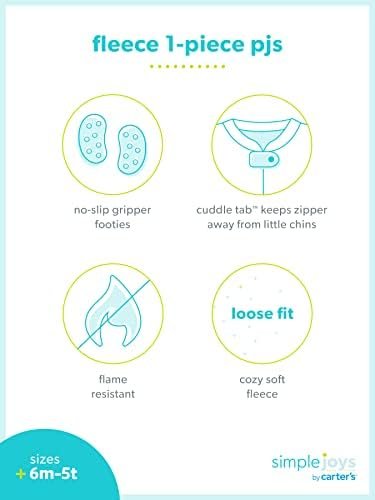 Simple Joys by Carter's Kids' Holiday Loose-fit Flame Resistant Fleece Footed Pajamas - Image 5