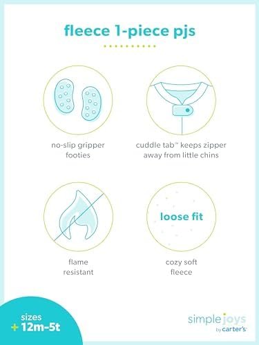 Simple Joys by Carter's Kids' Holiday Loose-fit Flame Resistant Fleece Footed Pajamas - Image 4