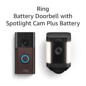All-new Ring Battery Doorbell with Ring Spotlight Cam Plus Battery (Black)