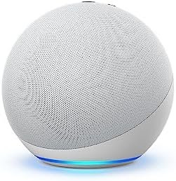 Amazon Echo (newest model), Alexa speaker with premium sound, Ideal for large bedrooms, living rooms and kitchens, Glacier White - Image 2
