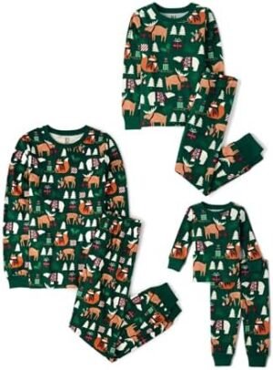 The Children’s Place Family Matching, Christmas and Holiday Pajama Sets, Cotton