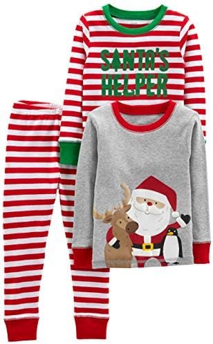 Simple Joys by Carter's Baby 3-Piece Snug-fit Cotton Holiday Pajama Set