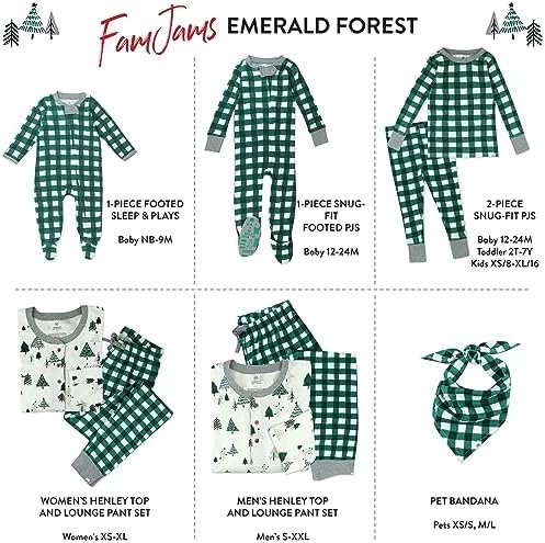 HonestBaby Family Matching Holiday Pajamas Organic Cotton for Men, Women, Kids, Toddlers, Baby Boys, Girls, Unisex Pets - Image 2