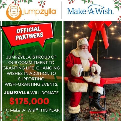 JUMPZYLLA Trampoline 8FT 10FT 12FT 14FT 15FT 16FT Trampoline with Enclosure - Recreational Trampolines with Ladder and AntiRust Coating, ASTM Approval Outdoor Trampoline for Kids - Image 6