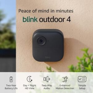 Blink Outdoor 4 + Blink Mini 2 — Smart security cameras, two-way talk, HD live view, motion detection, set up in minutes, Works with Alexa — 2 camera system + Mini 2 (Black)