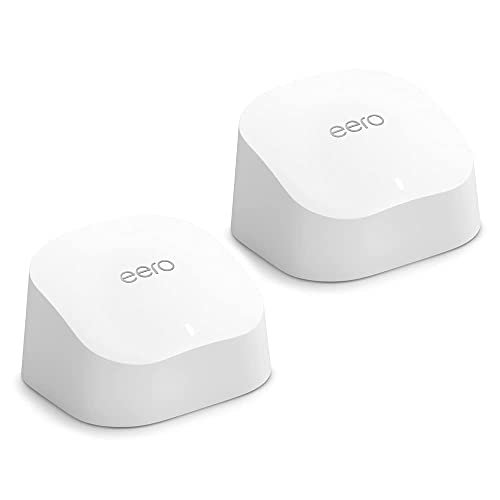Amazon eero 6 mesh wifi system - Supports speeds up to 500 Mbps, Connect to Alexa, Coverage up to 3,000 sq. ft., 2-pack, one router + one extender - Image 2
