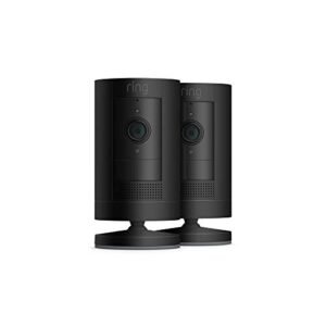 Ring Stick Up Cam Battery | Weather-Resistant Outdoor Camera, Live View, Color Night Vision, Two-way Talk, Motion alerts, Works with Alexa | 2-Pack | Black