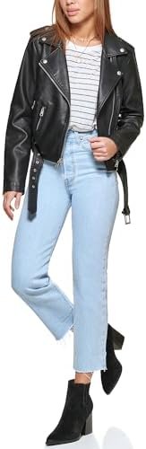 Levi's Women's Belted Faux Leather Moto Jacket (Regular & Plus Size) - Image 2