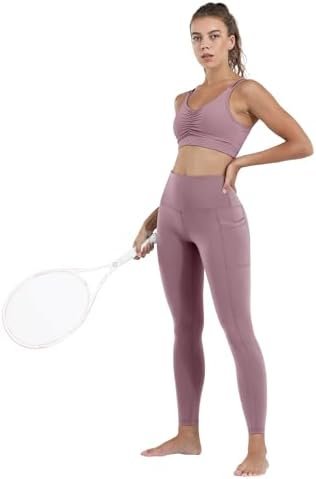 CHRLEISURE Leggings with Pockets for Women, High Waisted Tummy Control Workout Yoga Pants - Image 3