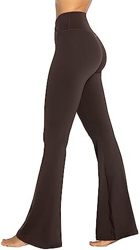 Sunzel Womens Flare Leggings with Tummy Control Crossover Waist and Wide Leg
