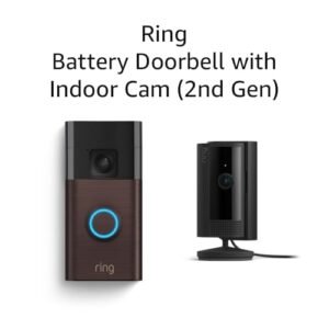 All-new Ring Battery Doorbell with Ring Indoor Cam 2nd Gen (Black)