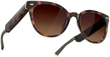 Amazon Echo Frames (3rd Gen) | Smart glasses with Alexa | Cat Eye frames in Brown Tortoise with gradient sunglass lenses - Image 7