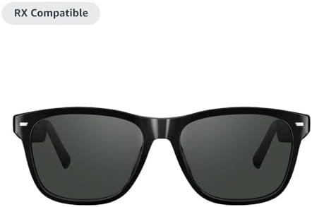 Amazon Echo Frames (3rd Gen) | Smart glasses with Alexa | Square frames in Classic Black with polarized sunglass lenses - Image 2
