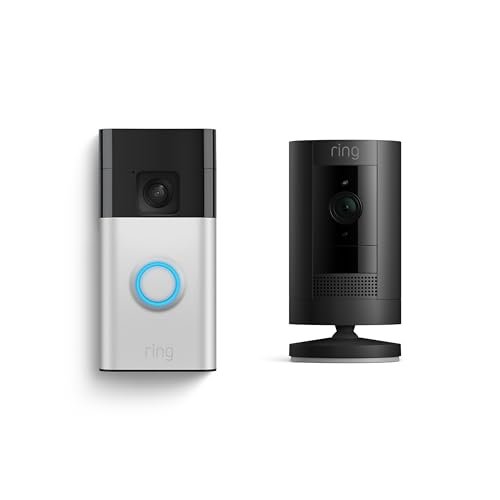 All-new Ring Battery Doorbell with Ring Stick Up Cam Battery (Black) - Image 2