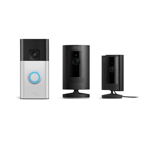 All-new Ring Battery Doorbell with Ring Stick Up Cam Battery (Black) and Ring Indoor Cam 2nd Gen (Black) - Image 2