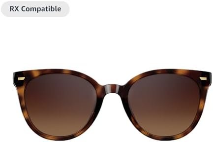 Amazon Echo Frames (3rd Gen) | Smart glasses with Alexa | Cat Eye frames in Brown Tortoise with gradient sunglass lenses - Image 2
