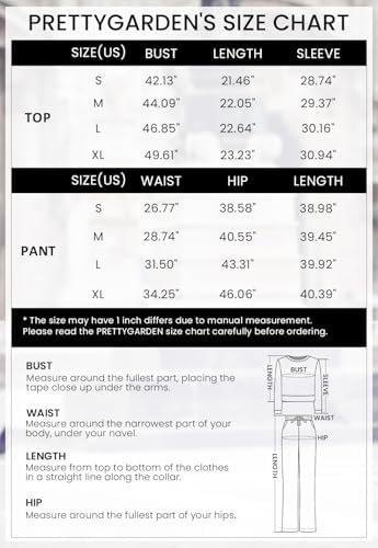 PRETTYGARDEN Women's 2 Piece Outfits Casual Lapel Half Zip Sweatshirts And Wide Leg Pants Tracksuit Sets - Image 6