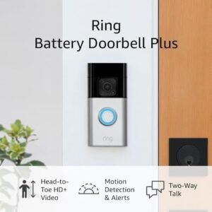 Ring Battery Doorbell Plus with Ring Stick Up Cam Battery, Black