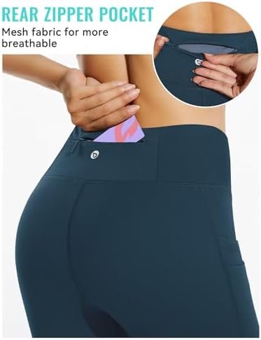 BALEAF Women's Fleece Lined Leggings Water Resistant Thermal Winter Warm Tights High Waisted with Pockets Running Gear - Image 3