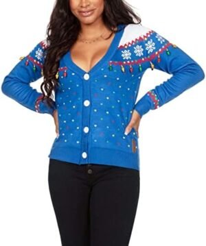 Tipsy Elves Classic Cute Cardigan Ugly Christmas Sweaters for Women with Fun Patterns and Animals